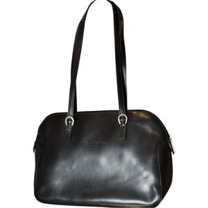 Tiffany & Fred Black Leather Shoulder Bag